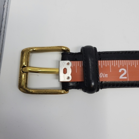 COACH BLACK LEATHER BELT GOLD BUCKLE MEN SIZE 40 CLASSIC PROFESSIONAL BUSINESS - Picture 10 of 14